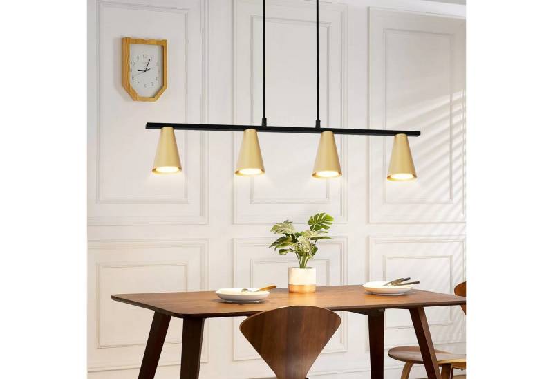 ZMH Pendelleuchte Esszimmer 4/6 Flammig GU10 Modern Hängeleuchte Wohnzimmer Flur, Einfache Installation, ohne Leuchtmittel, 150CM Schwarz-Gold Esstischlampe hängend Industrial Küche ZMH Pendelleuchte Esszimmer 4/6 Flammig GU10 Modern Hängeleuchte Wohnzimmer Flur, Einfache Installation, ohne Leuchtmittel, 150CM Schwarz-Gold Esstischlampe hängend Industrial Küche von ZMH
