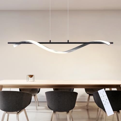 ZMH Pendelleuchte LED Hängelampe Esstisch - 22W Hängeleuchte Dimmbar Modern Design Pendellampe mit Fernbedienung Esstischlampe 150CM Höhenverstellbar für Esszimmer Wohnzimmer Schlafzimmer Küche von ZMH