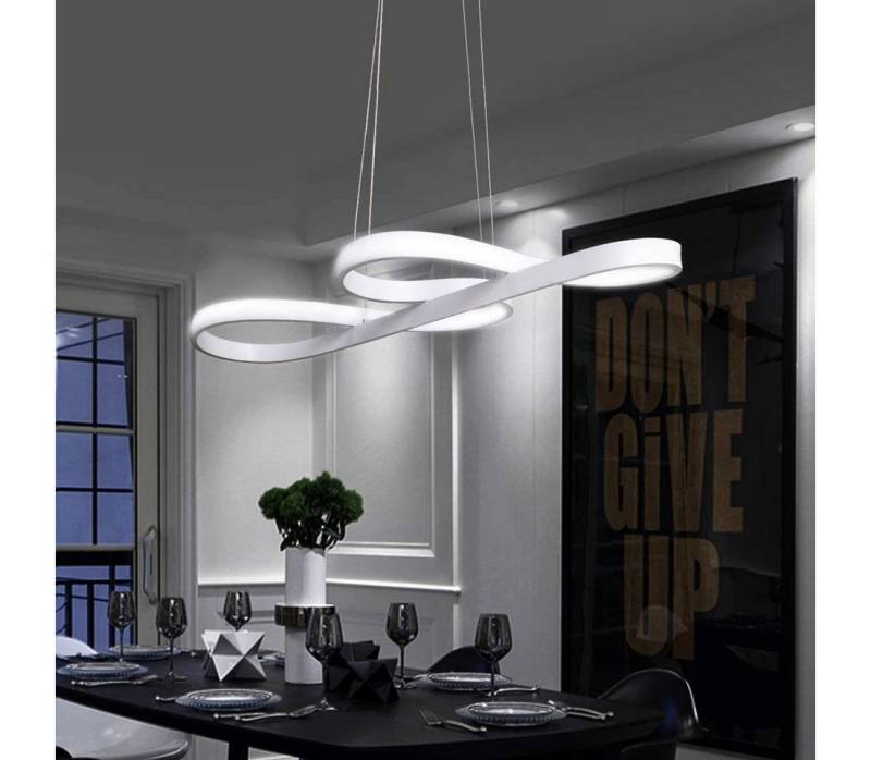 ZMH Pendelleuchte LED Esstisch Schwarz/Weiß Hängeleuchte Modern 47W Dimmbar Esszimmer, Augenschutz, Einfache Installtion, LED fest integriert, warmweiß-Kaltweiß, 3000-6500K mit Fernbedienung Pendellampe Wohnzimmer Büro ZMH Pendelleuchte LED Esstisch Schwarz/Weiß Hängeleuchte Modern 47W Dimmbar Esszimmer, Augenschutz, Einfache Installtion, LED fest integriert, warmweiß-Kaltweiß, 3000-6500K mit Fernbedienung Pendellampe Wohnzimmer Büro von ZMH