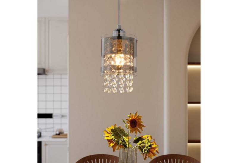 ZMH Pendelleuchte Wohzimmer Modern 150CM Esstisch Hängelampe Kristall Pendellampe Flur, Einfache Installation, ohne Leuchtmittel, Höhenverstellbar Design Pendelleuchte für Esszimmer von ZMH