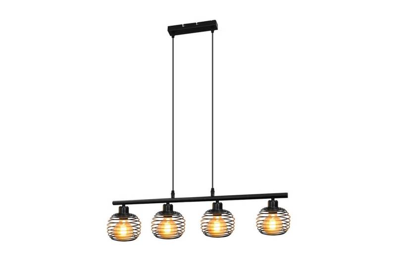 ZMH Pendelleuchte Vintage Pendelleuchte Schwarz E27 Pendellampe aus Metall von ZMH