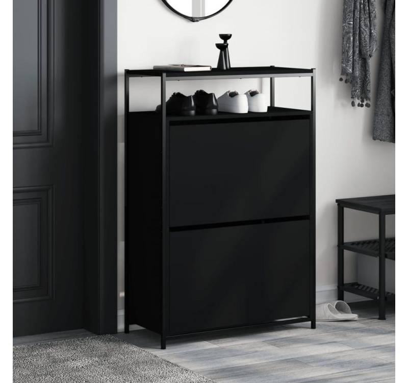 ZMH Schuhschrank Schuhschrank Schwarz 75x34x112 cm Holzwerkstoff von ZMH