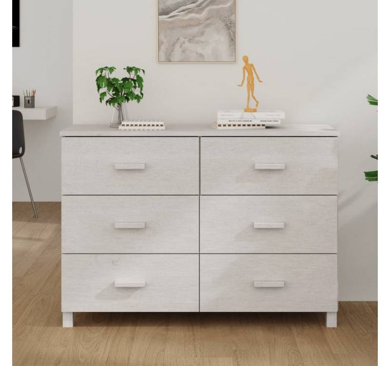 ZMH Sideboard HAMAR Weiß 113x40x80 cm Massivholz Kiefer Schlafzimmer (Set, 1*Sideboard) von ZMH