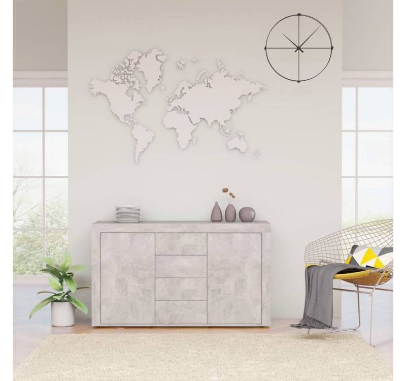 ZMH Sideboard Sideboard Betongrau 120x36x69 cm Holzwerkstoff Schlafzimmer von ZMH
