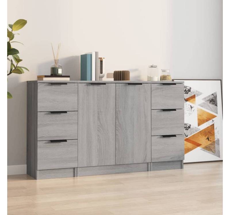 ZMH Sideboard Sideboards 3 Stk. Grau Sonoma Holzwerkstoff Schlafzimmer von ZMH