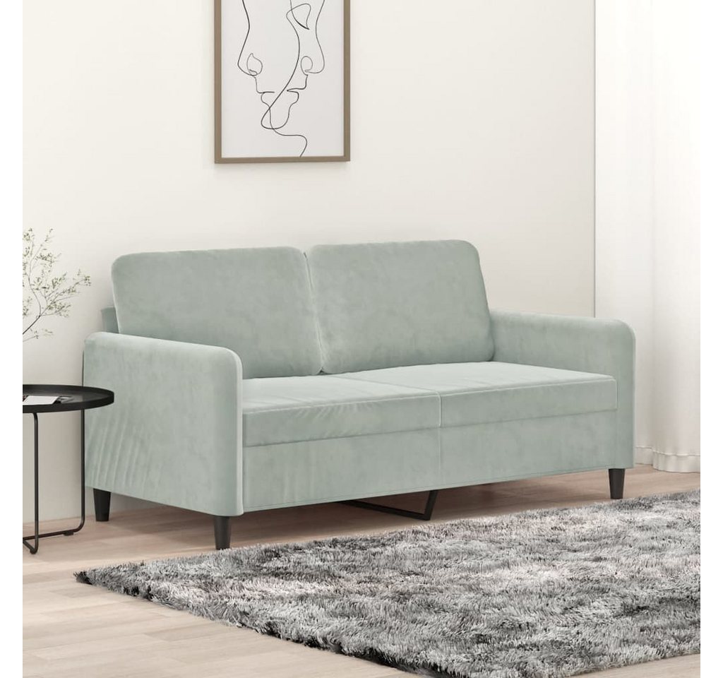 ZMH Sofa 2-Sitzer-Sofa Hellgrau 140 cm Samt Wohnzimmer, Set 1 Teile, Robustes und stabiles Gestell Auffälliges Design ZMH Sofa 2-Sitzer-Sofa Hellgrau 140 cm Samt Wohnzimmer, Set 1 Teile, Robustes und stabiles Gestell Auffälliges Design von ZMH