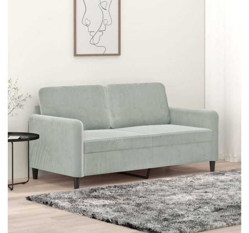 ZMH Sofa 2-Sitzer-Sofa Hellgrau 140 cm Samt Wohnzimmer, Set 1 Teile, Robustes und stabiles Gestell Auffälliges Design von ZMH