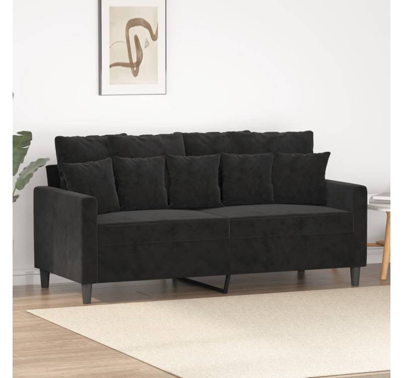 ZMH Sofa 2-Sitzer-Sofa Schwarz 140 cm Samt, Packung 1 Teile, Bequemes Sitzerlebnis von ZMH