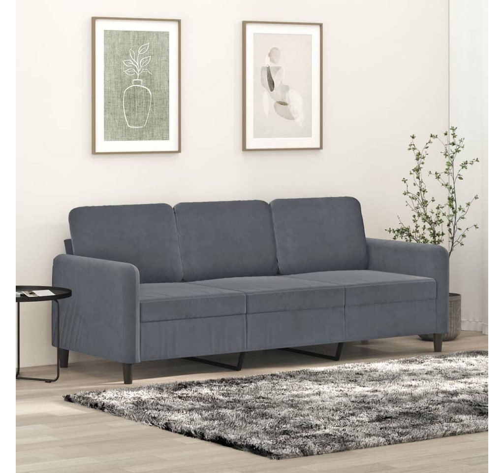 ZMH Sofa 3-Sitzer-Sofa Dunkelgrau 180 cm Samt ZMH Sofa 3-Sitzer-Sofa Dunkelgrau 180 cm Samt von ZMH
