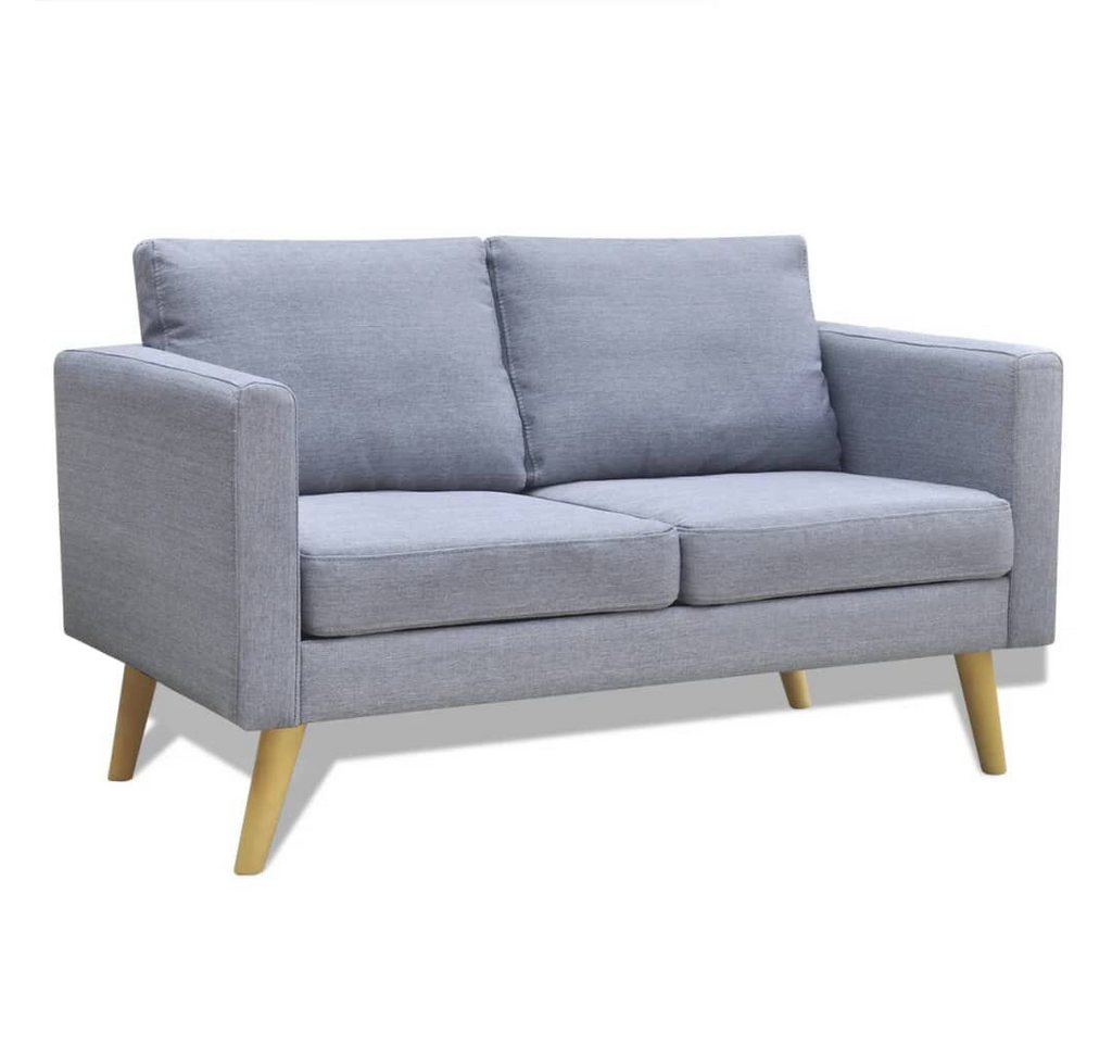 ZMH Sofa Sofa 2-Sitzer Stoff Hellgrau von ZMH