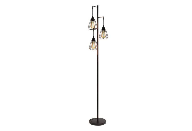 ZMH Stehlampe Vintage 3-flammige, Retro Standleuchte aus Eisen E27 Fassung max 25W, Ohne Leuchtmittel von ZMH