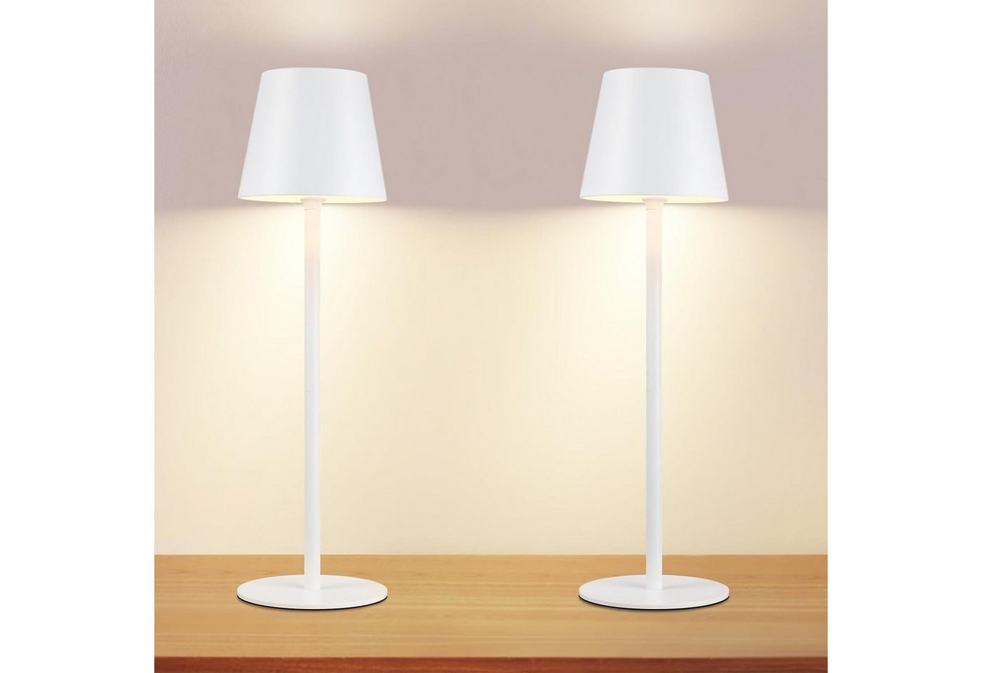 ZMH Tischleuchte LED Außen Tischlampe Dimmbar Schwarz/Weiß Kabellos 2er-Set, LED fest integriert, 3000-6500K, USB Nachttischleuchte Aufladbar für Schreibtisch ZMH Tischleuchte LED Außen Tischlampe Dimmbar Schwarz/Weiß Kabellos 2er-Set, LED fest integriert, 3000-6500K, USB Nachttischleuchte Aufladbar für Schreibtisch von ZMH