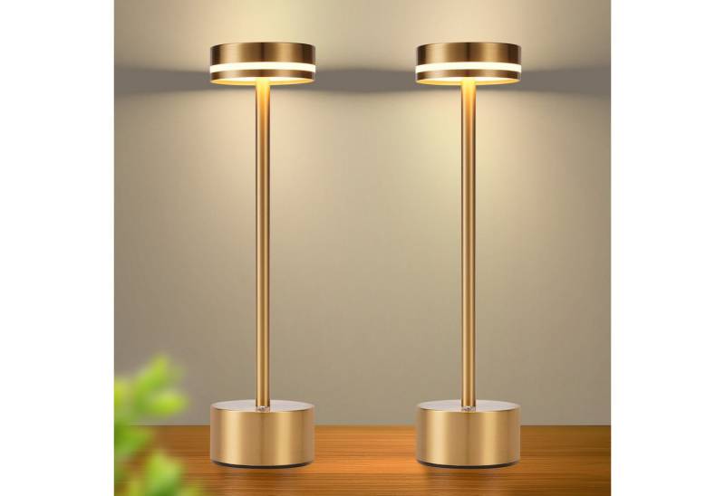 ZMH Tischleuchte Tischlampe Kabellos LED Nachttischlampe Akku Dimmbare, LED fest integriert, Tischlampe von ZMH