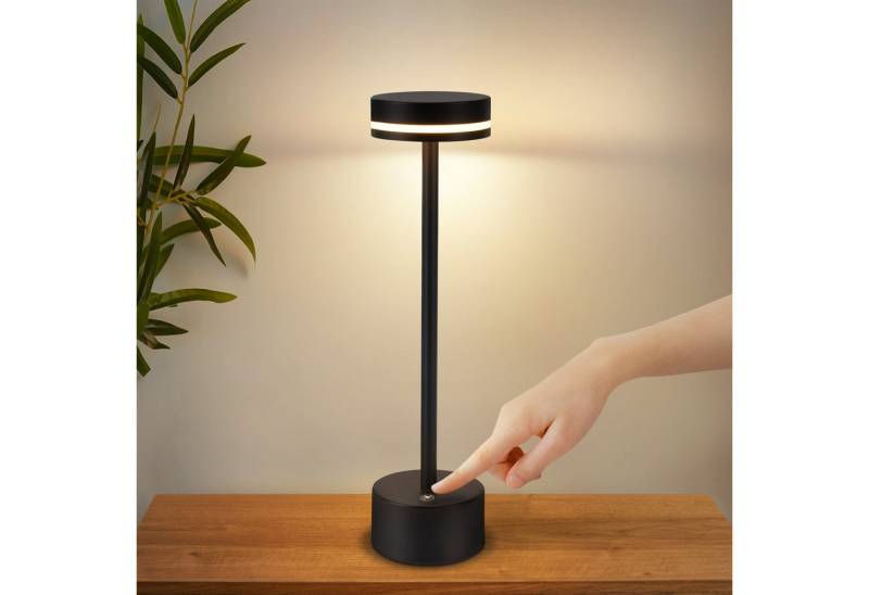 ZMH Tischleuchte Tischlampe Kabellos LED Nachttischlampe Akku Dimmbare, LED fest integriert, Tischlampe von ZMH