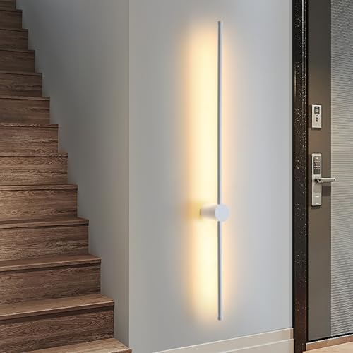 ZMH Wandlampe LED Wandleuchte Innen - Modern Flurlampe 100CM Lang Treppenhauslampe Warmweiß 3000K Schwenkbar Bettlampe Wandbeleuchtung für Flur Treppenhaus Schlafzimmer Wohnzimmer Küche Kinderzimmer von ZMH