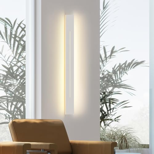 ZMH Wandleuchte Innen Wandlampe LED - Modern 60CM Flurlampe 3000K Warmweiß 20W Deckenlampe Weiß Bettlampe Deckenleuchte für Treppenhaus Flur Wohnzimmer Schlafzimmer Kinderzimmer von ZMH