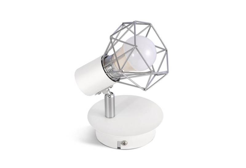 ZMH Wandleuchte Retro Wandstrahler Vintage Wandspot - E14 Verstellbare 350° Flur, OHNE Leuchtmittel, LED fest integriert, 1 Flammig Küchenlampe für Flur Schlafzimmer, Weiß/Schwarz ZMH Wandleuchte Retro Wandstrahler Vintage Wandspot - E14 Verstellbare 350° Flur, OHNE Leuchtmittel, LED fest integriert, 1 Flammig Küchenlampe für Flur Schlafzimmer, Weiß/Schwarz von ZMH