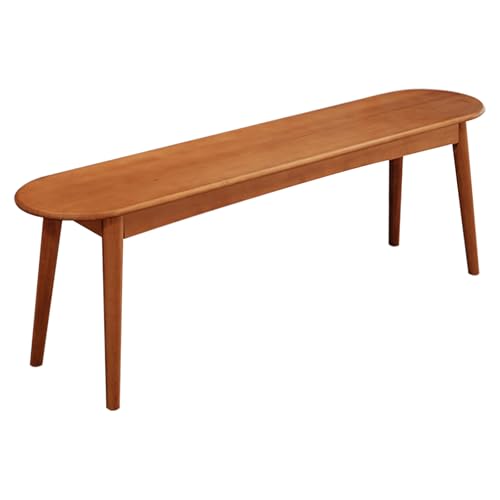 Esszimmer Sitzbank ,Bank Aus Eichenholz,Farmhouse Indoor Wooden Living Room Dining Bench,Eingangsbank,Geeignet FüR Flure, Wohnzimmer, Schlafzimmer Und Das FußEnde Von Betten Light brown 120cm/47.2in von ZMHPLKH