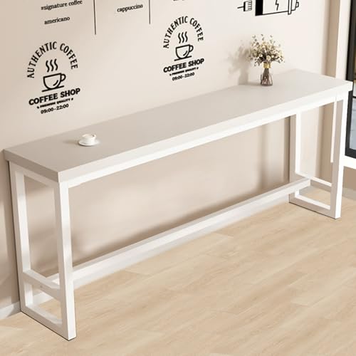 Schmaler Industrie-Bartisch, Bartisch in Thekenhöhe, 40/47/55/63 Zoll Massivholzkante, Kneipentische für 2/3 Personen, nur Tisch,kücheninsel freistehend,esszimmertische White+White 100cm/39.4in Schmaler Industrie-Bartisch, Bartisch in Thekenhöhe, 40/47/55/63 Zoll Massivholzkante, Kneipentische für 2/3 Personen, nur Tisch,kücheninsel freistehend,esszimmertische White+White 100cm/39.4in von ZMHPLKH