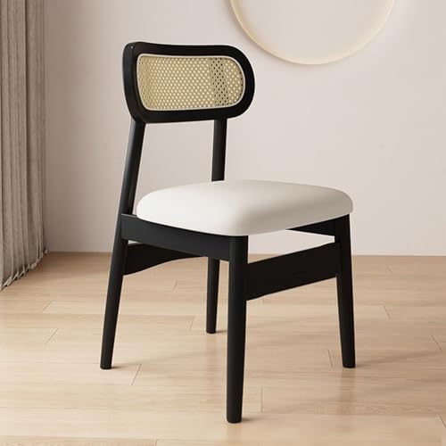 ZMHPLKH Esszimmerstühle 2/4er Set - Esszimmerstühle mit Eichenholzbeinen - Rückenlehne aus Massivholz-Rattan - Für Küche und Wohnzimmer (Höhe 32in) 1 2pcs von ZMHPLKH