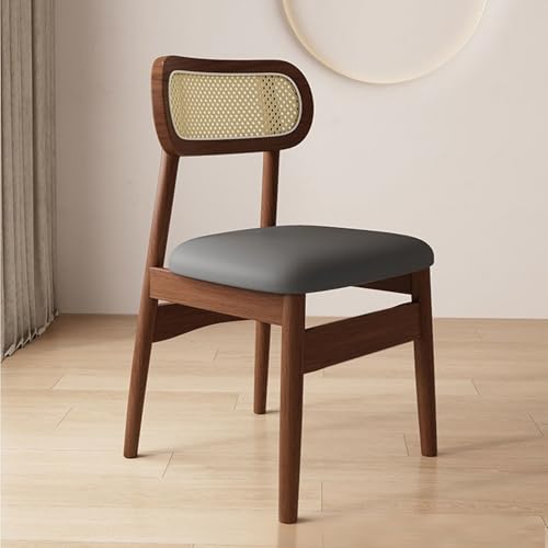 ZMHPLKH Esszimmerstühle 2/4er Set - Esszimmerstühle mit Eichenholzbeinen - Rückenlehne aus Massivholz-Rattan - Für Küche und Wohnzimmer (Höhe 32in) 11 4pcs von ZMHPLKH