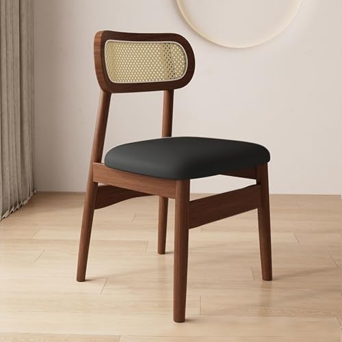 ZMHPLKH Esszimmerstühle 2/4er Set - Esszimmerstühle mit Eichenholzbeinen - Rückenlehne aus Massivholz-Rattan - Für Küche und Wohnzimmer (Höhe 32in) 12 2pcs von ZMHPLKH