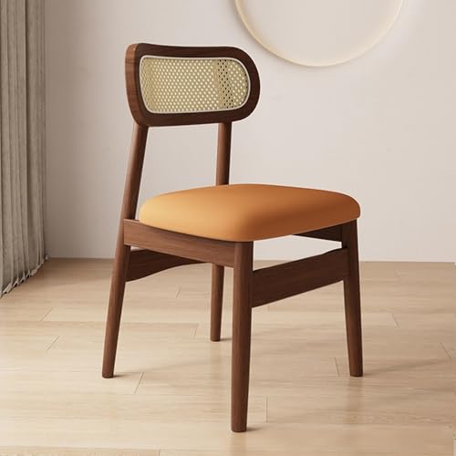 ZMHPLKH Esszimmerstühle 2/4er Set - Esszimmerstühle mit Eichenholzbeinen - Rückenlehne aus Massivholz-Rattan - Für Küche und Wohnzimmer (Höhe 32in) 13 2pcs von ZMHPLKH