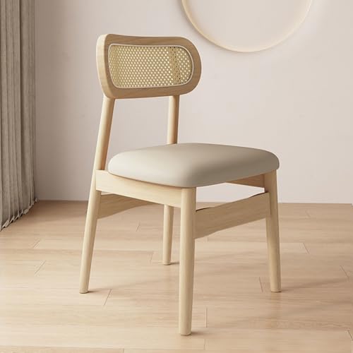 ZMHPLKH Esszimmerstühle 2/4er Set - Esszimmerstühle mit Eichenholzbeinen - Rückenlehne aus Massivholz-Rattan - Für Küche und Wohnzimmer (Höhe 32in) 14 4pcs von ZMHPLKH