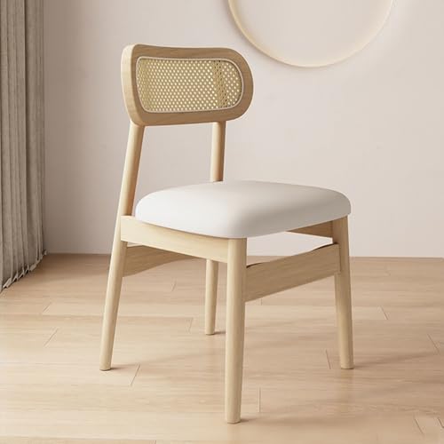 ZMHPLKH Esszimmerstühle 2/4er Set - Esszimmerstühle mit Eichenholzbeinen - Rückenlehne aus Massivholz-Rattan - Für Küche und Wohnzimmer (Höhe 32in) 15 2pcs von ZMHPLKH