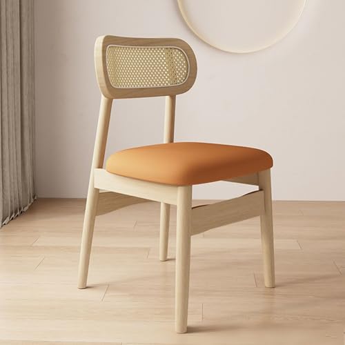 ZMHPLKH Esszimmerstühle 2/4er Set - Esszimmerstühle mit Eichenholzbeinen - Rückenlehne aus Massivholz-Rattan - Für Küche und Wohnzimmer (Höhe 32in) 16 2pcs von ZMHPLKH