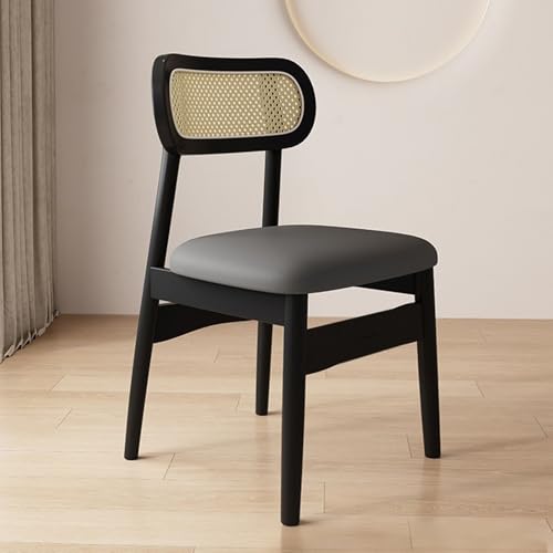 ZMHPLKH Esszimmerstühle 2/4er Set - Esszimmerstühle mit Eichenholzbeinen - Rückenlehne aus Massivholz-Rattan - Für Küche und Wohnzimmer (Höhe 32in) 2 2pcs von ZMHPLKH