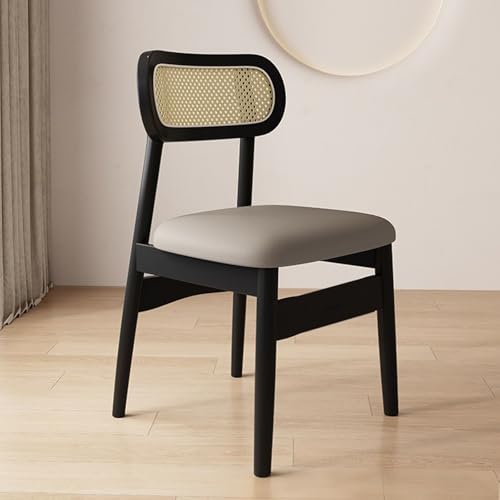 ZMHPLKH Esszimmerstühle 2/4er Set - Esszimmerstühle mit Eichenholzbeinen - Rückenlehne aus Massivholz-Rattan - Für Küche und Wohnzimmer (Höhe 32in) 3 2pcs von ZMHPLKH