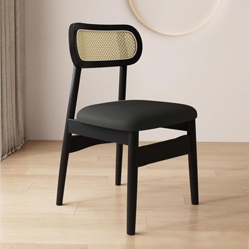 ZMHPLKH Esszimmerstühle 2/4er Set - Esszimmerstühle mit Eichenholzbeinen - Rückenlehne aus Massivholz-Rattan - Für Küche und Wohnzimmer (Höhe 32in) 5 2pcs von ZMHPLKH