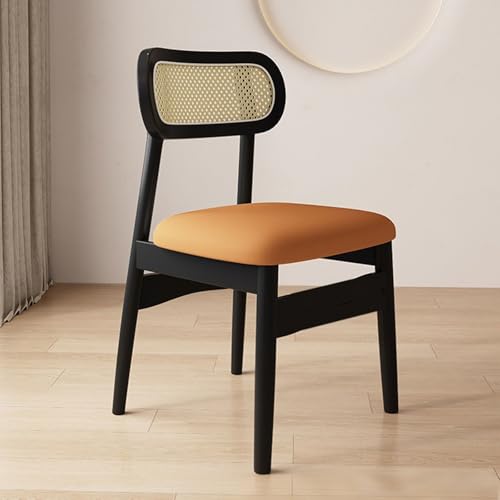 ZMHPLKH Esszimmerstühle 2/4er Set - Esszimmerstühle mit Eichenholzbeinen - Rückenlehne aus Massivholz-Rattan - Für Küche und Wohnzimmer (Höhe 32in) 6 2pcs von ZMHPLKH