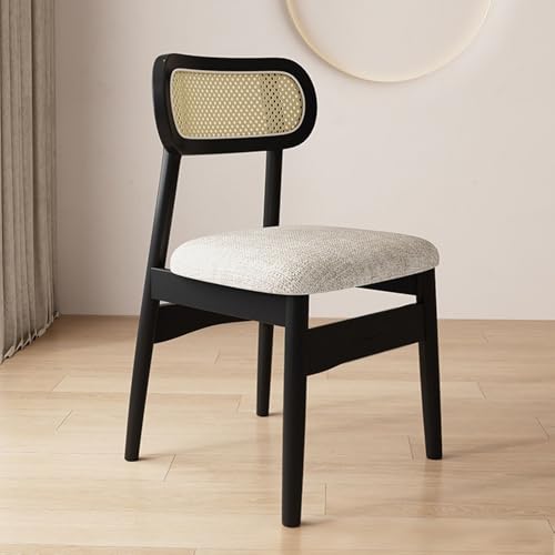ZMHPLKH Esszimmerstühle 2/4er Set - Esszimmerstühle mit Eichenholzbeinen - Rückenlehne aus Massivholz-Rattan - Für Küche und Wohnzimmer (Höhe 32in) 7 4pcs von ZMHPLKH