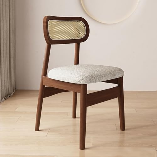ZMHPLKH Esszimmerstühle 2/4er Set - Esszimmerstühle mit Eichenholzbeinen - Rückenlehne aus Massivholz-Rattan - Für Küche und Wohnzimmer (Höhe 32in) 8 4pcs von ZMHPLKH