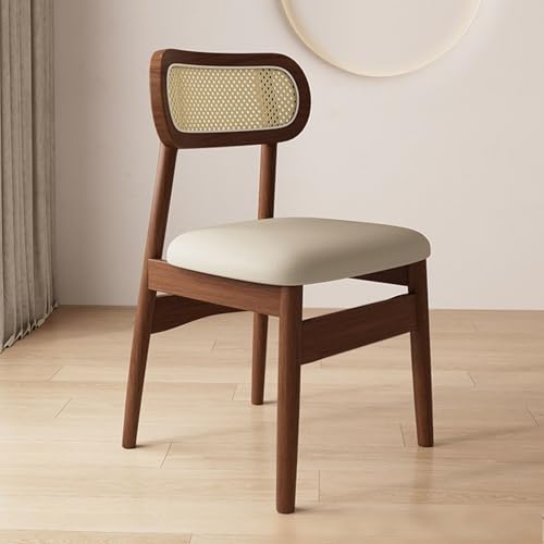 ZMHPLKH Esszimmerstühle 2/4er Set - Esszimmerstühle mit Eichenholzbeinen - Rückenlehne aus Massivholz-Rattan - Für Küche und Wohnzimmer (Höhe 32in) 9 4pcs von ZMHPLKH