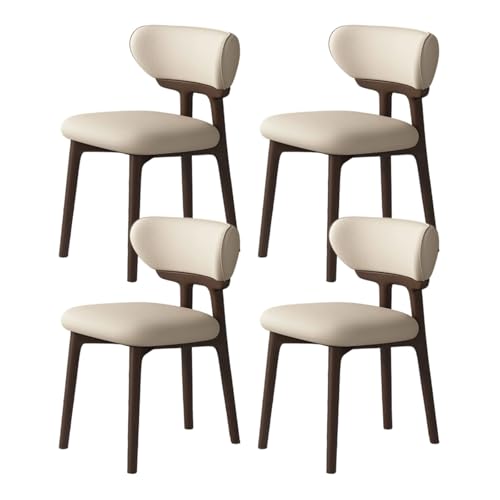 ZMHPLKH Esszimmerstühle 4er Set aus Massivholz - Bequeme holzstühle Esszimmer mit Lederstoff - 34 Farben Erhältlich 1 4pcs von ZMHPLKH