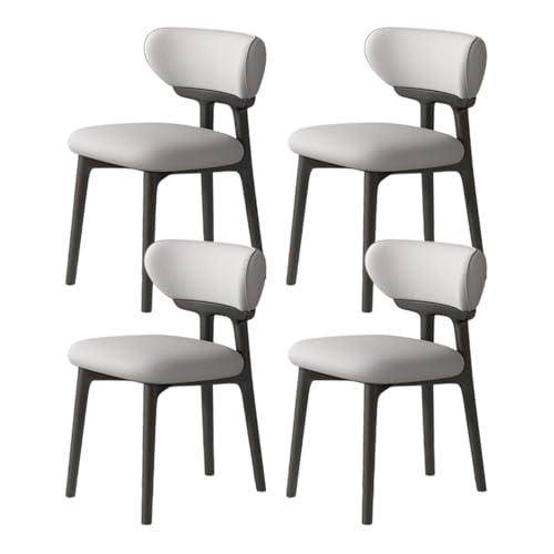 ZMHPLKH Esszimmerstühle 4er Set aus Massivholz - Bequeme holzstühle Esszimmer mit Lederstoff - 34 Farben Erhältlich 13 4pcs von ZMHPLKH