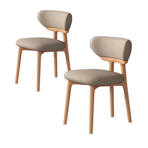 ZMHPLKH Esszimmerstühle 4er Set aus Massivholz - Bequeme holzstühle Esszimmer mit Lederstoff - 34 Farben Erhältlich 19 2pcs von ZMHPLKH