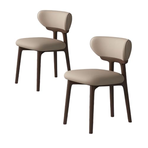 ZMHPLKH Esszimmerstühle 4er Set aus Massivholz - Bequeme holzstühle Esszimmer mit Lederstoff - 34 Farben Erhältlich 2 2pcs von ZMHPLKH