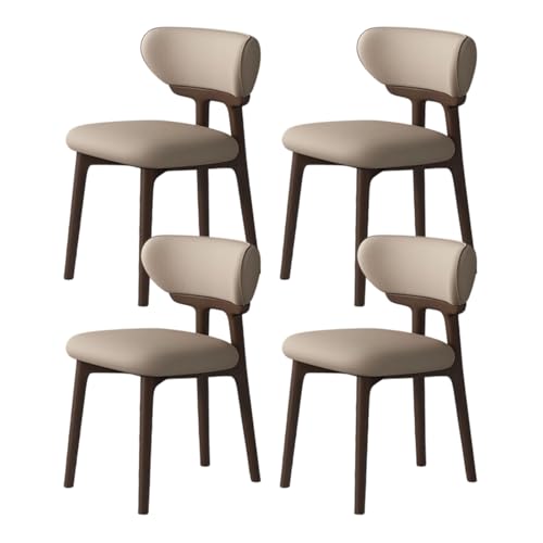 ZMHPLKH Esszimmerstühle 4er Set aus Massivholz - Bequeme holzstühle Esszimmer mit Lederstoff - 34 Farben Erhältlich 2 4pcs von ZMHPLKH