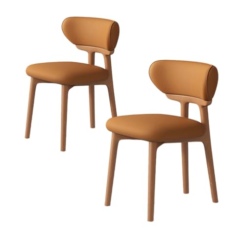 ZMHPLKH Esszimmerstühle 4er Set aus Massivholz - Bequeme holzstühle Esszimmer mit Lederstoff - 34 Farben Erhältlich 22 2pcs von ZMHPLKH