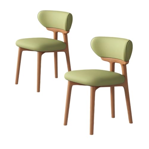 ZMHPLKH Esszimmerstühle 4er Set aus Massivholz - Bequeme holzstühle Esszimmer mit Lederstoff - 34 Farben Erhältlich 23 2pcs von ZMHPLKH