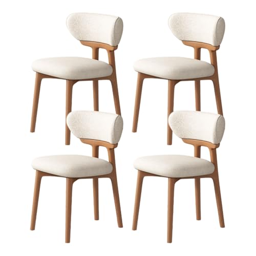 ZMHPLKH Esszimmerstühle 4er Set aus Massivholz - Bequeme holzstühle Esszimmer mit Lederstoff - 34 Farben Erhältlich 24 4pcs von ZMHPLKH