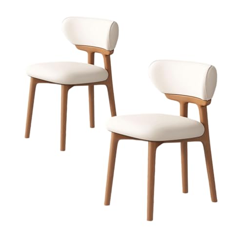 ZMHPLKH Esszimmerstühle 4er Set aus Massivholz - Bequeme holzstühle Esszimmer mit Lederstoff - 34 Farben Erhältlich 25 2pcs von ZMHPLKH