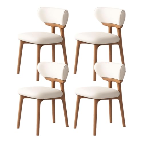 ZMHPLKH Esszimmerstühle 4er Set aus Massivholz - Bequeme holzstühle Esszimmer mit Lederstoff - 34 Farben Erhältlich 25 4pcs von ZMHPLKH
