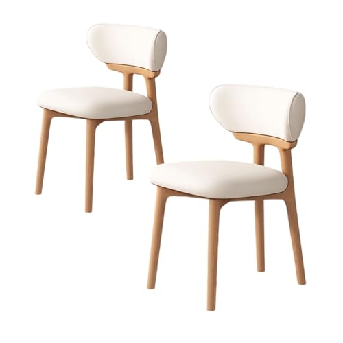 ZMHPLKH Esszimmerstühle 4er Set aus Massivholz - Bequeme holzstühle Esszimmer mit Lederstoff - 34 Farben Erhältlich 26 2pcs von ZMHPLKH