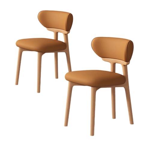 ZMHPLKH Esszimmerstühle 4er Set aus Massivholz - Bequeme holzstühle Esszimmer mit Lederstoff - 34 Farben Erhältlich 27 2pcs von ZMHPLKH