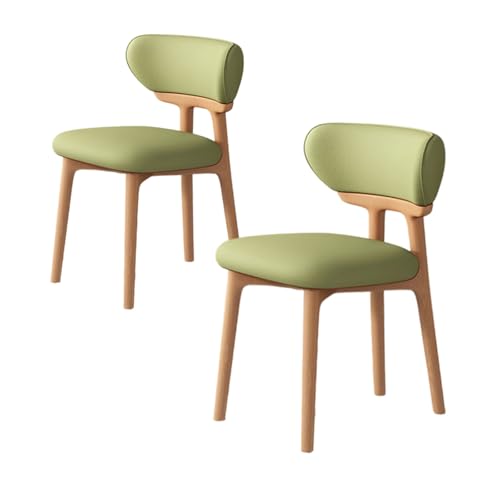 ZMHPLKH Esszimmerstühle 4er Set aus Massivholz - Bequeme holzstühle Esszimmer mit Lederstoff - 34 Farben Erhältlich 28 2pcs von ZMHPLKH